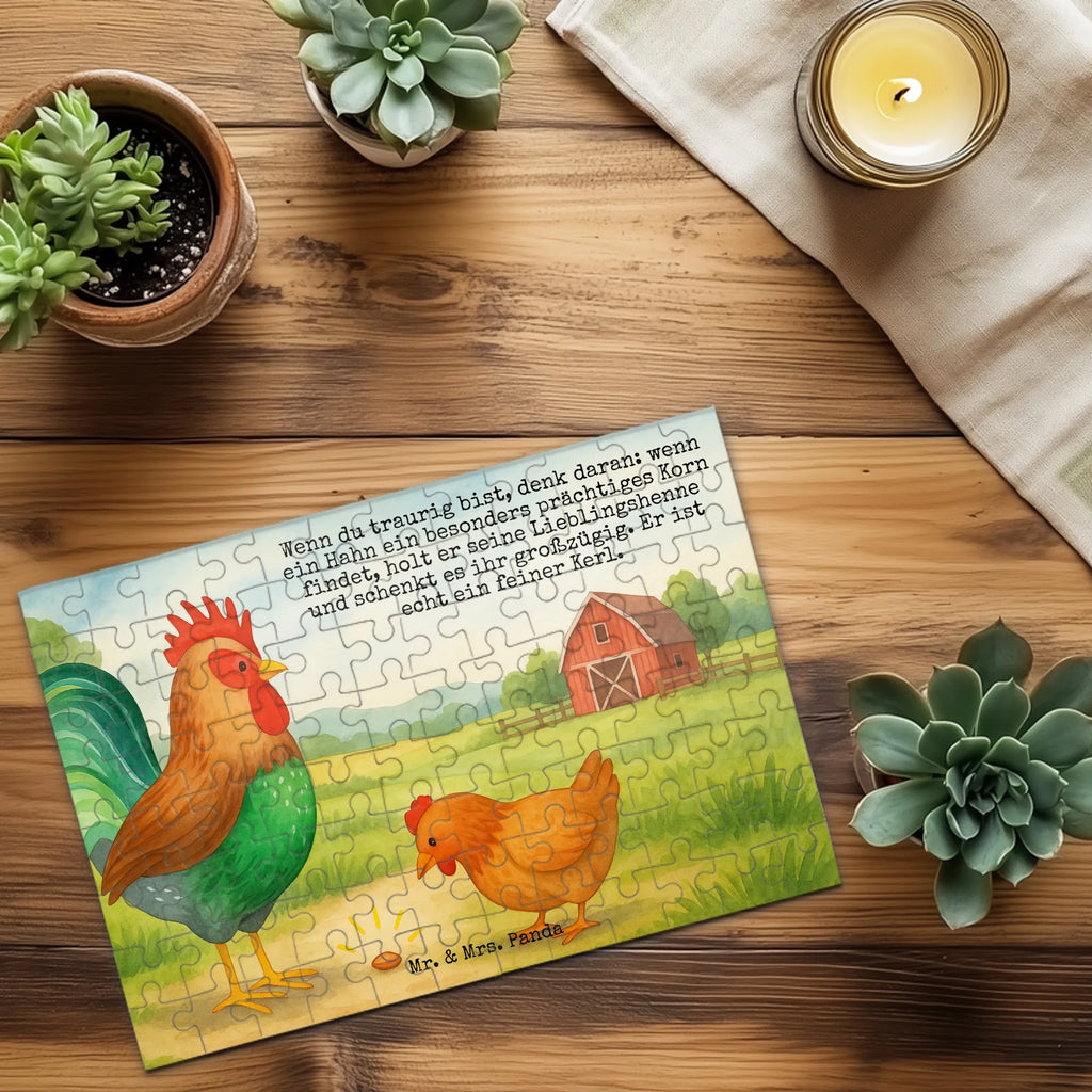 Puzzle Hahn Korn Design Puzzle, Bauernhof, Hoftiere, Landwirt, Landwirtin, Natur, Henne, Eier, Korn, Hahn