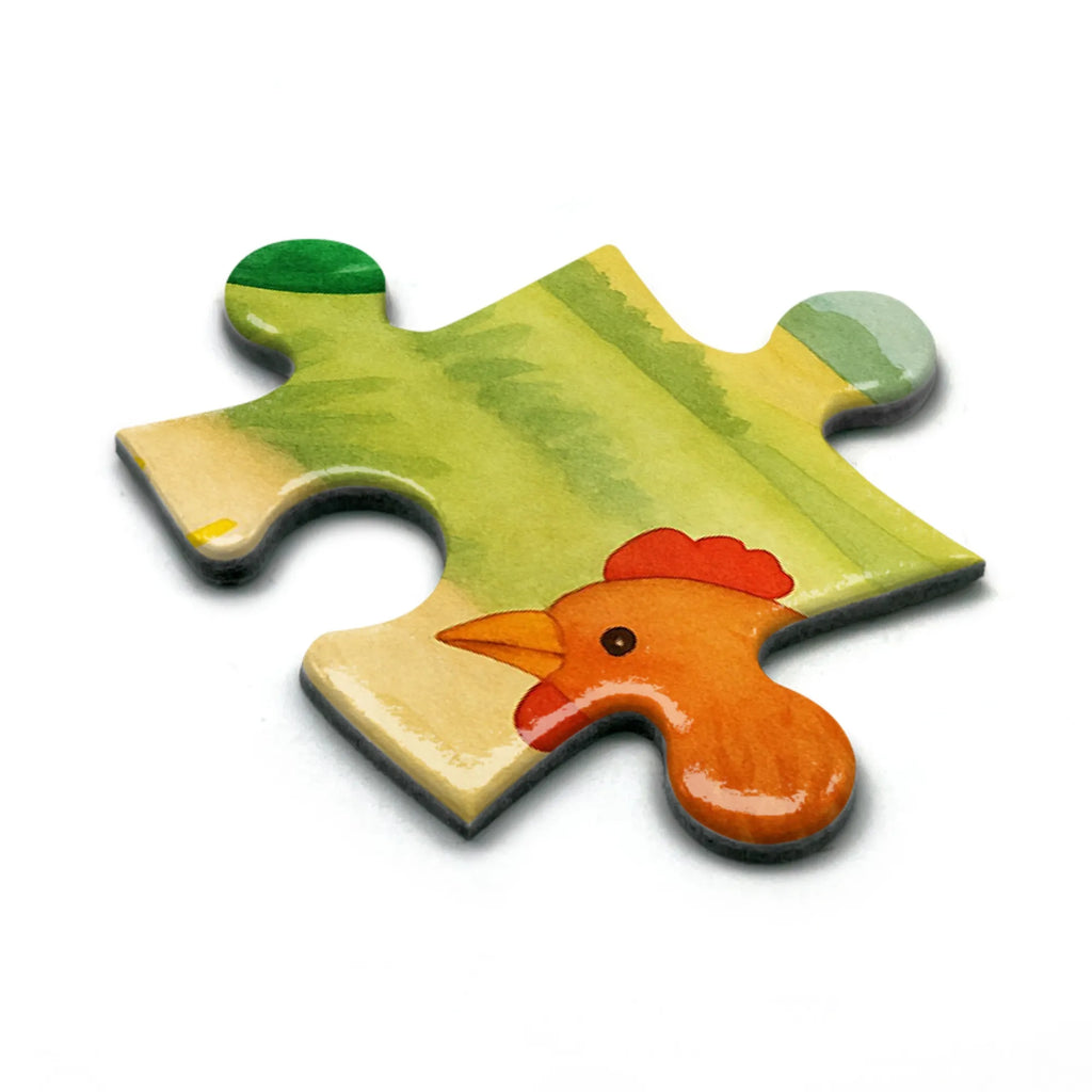 Puzzle Hahn Korn Design Puzzle, Bauernhof, Hoftiere, Landwirt, Landwirtin, Natur, Henne, Eier, Korn, Hahn