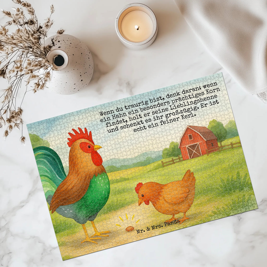 Puzzle Hahn Korn Design Puzzle, Bauernhof, Hoftiere, Landwirt, Landwirtin, Natur, Henne, Eier, Korn, Hahn