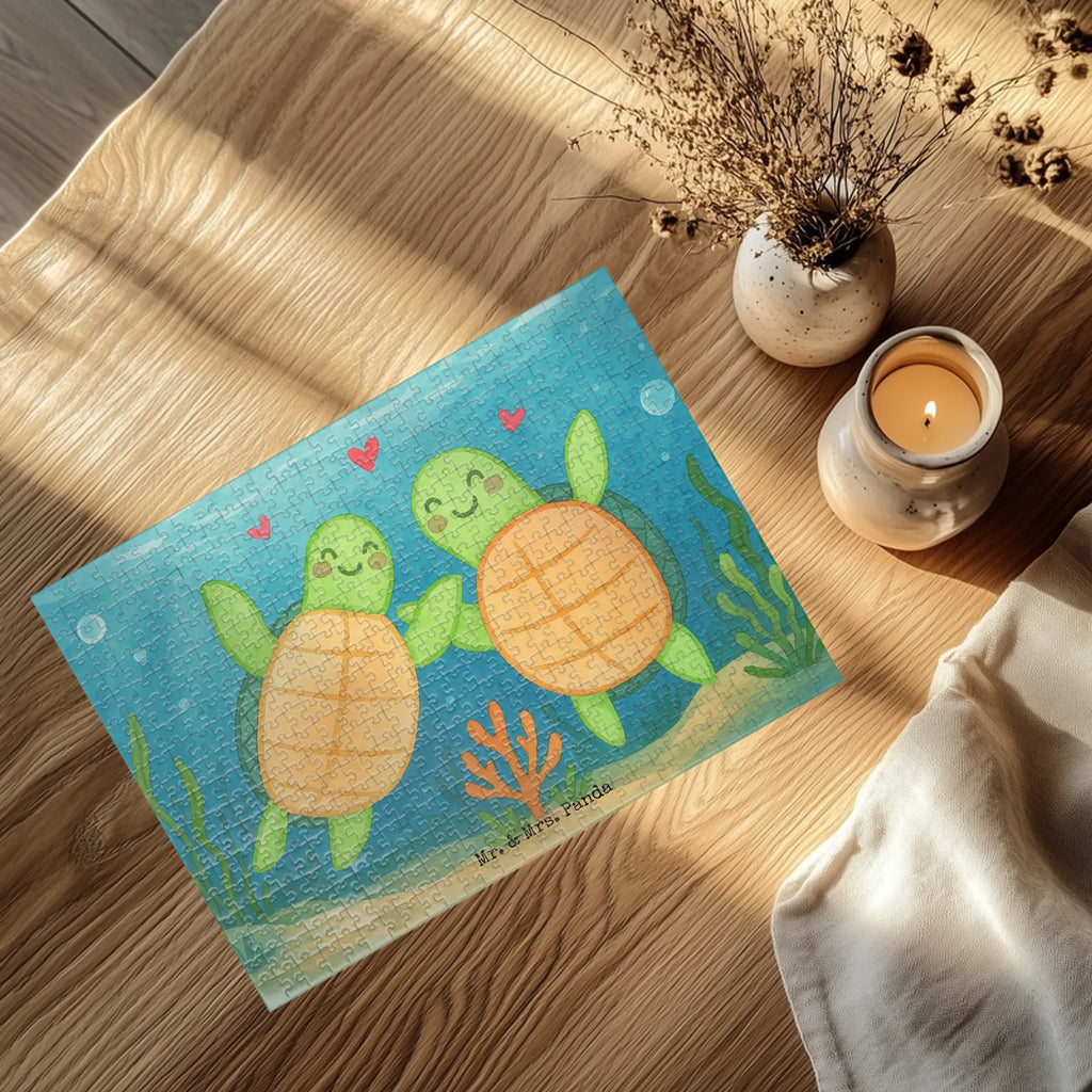 Puzzle Schildkröten Paar Design Puzzle, Liebe, Partner, Freund, Freundin, Ehemann, Ehefrau, Heiraten, Verlobung, Heiratsantrag, Liebesgeschenk, Jahrestag, Hocheitstag, für Ehemann, Geschenk für Partner, Geschenk für Frauen, für Männer, Mitbringsel, Liebesbeweis, Geschenk für Freundin, Valentinstag, Hochzeitstag