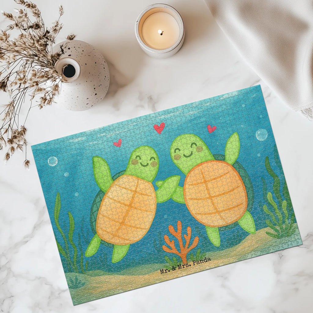 Puzzle Schildkröten Paar Design Puzzle, Liebe, Partner, Freund, Freundin, Ehemann, Ehefrau, Heiraten, Verlobung, Heiratsantrag, Liebesgeschenk, Jahrestag, Hocheitstag, für Ehemann, Geschenk für Partner, Geschenk für Frauen, für Männer, Mitbringsel, Liebesbeweis, Geschenk für Freundin, Valentinstag, Hochzeitstag