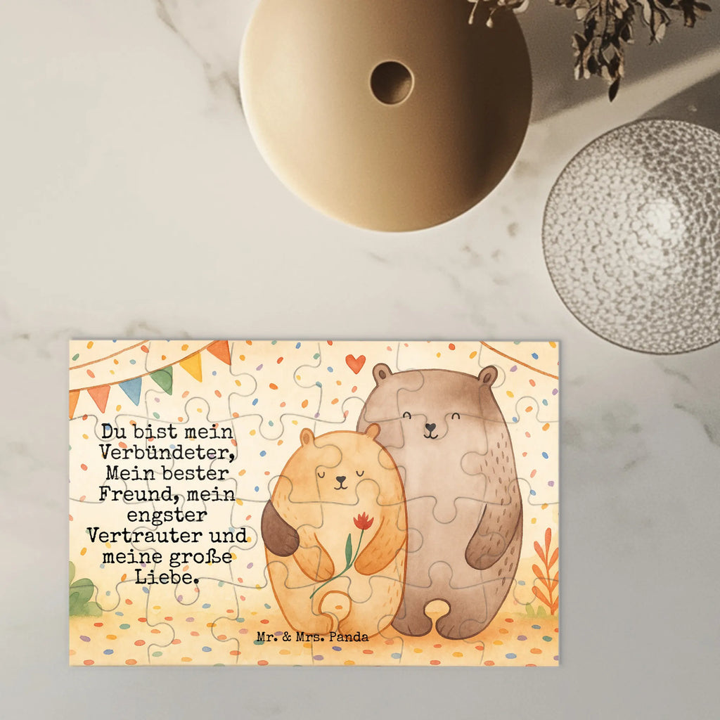 Puzzle Bären Liebe Design Puzzle, Liebe, Partner, Freund, Freundin, Ehemann, Ehefrau, Heiraten, Verlobung, Heiratsantrag, Liebesgeschenk, Jahrestag, Hocheitstag, Verlobt, Hochzeitstag, Liebesbeweis, Geschenk Freundin, Geschenk Hochzeit, Geschenk Freund, Bär, Bären, Bärchen, Verliebt, Verheiratet