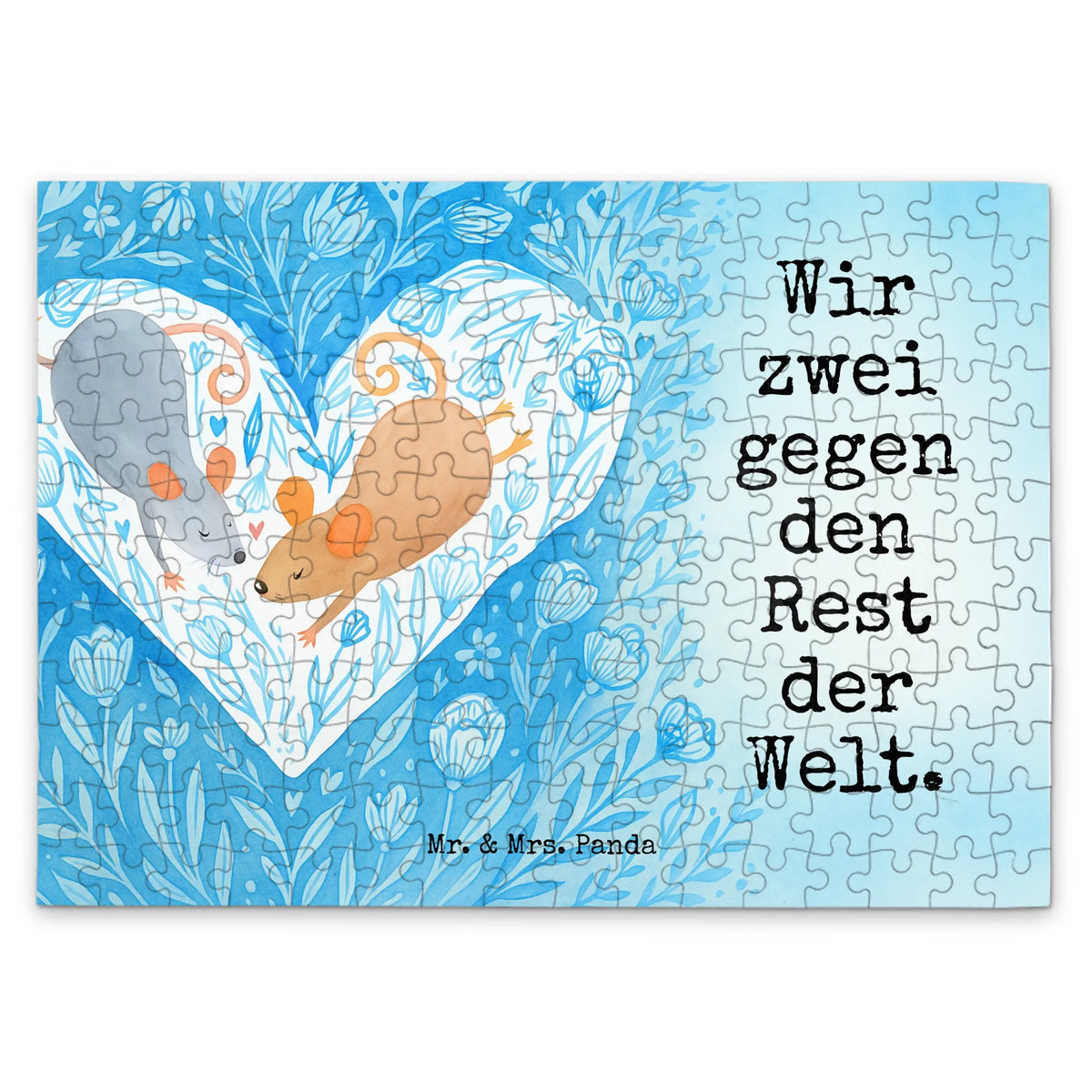 Puzzle Myszy serce Design wesele, zaręczyny, prośba o rękę, dzień ślubu, prezent miłosny, rocznica, Miłość, przyjaciel, przyjaciółka, mąż, żona