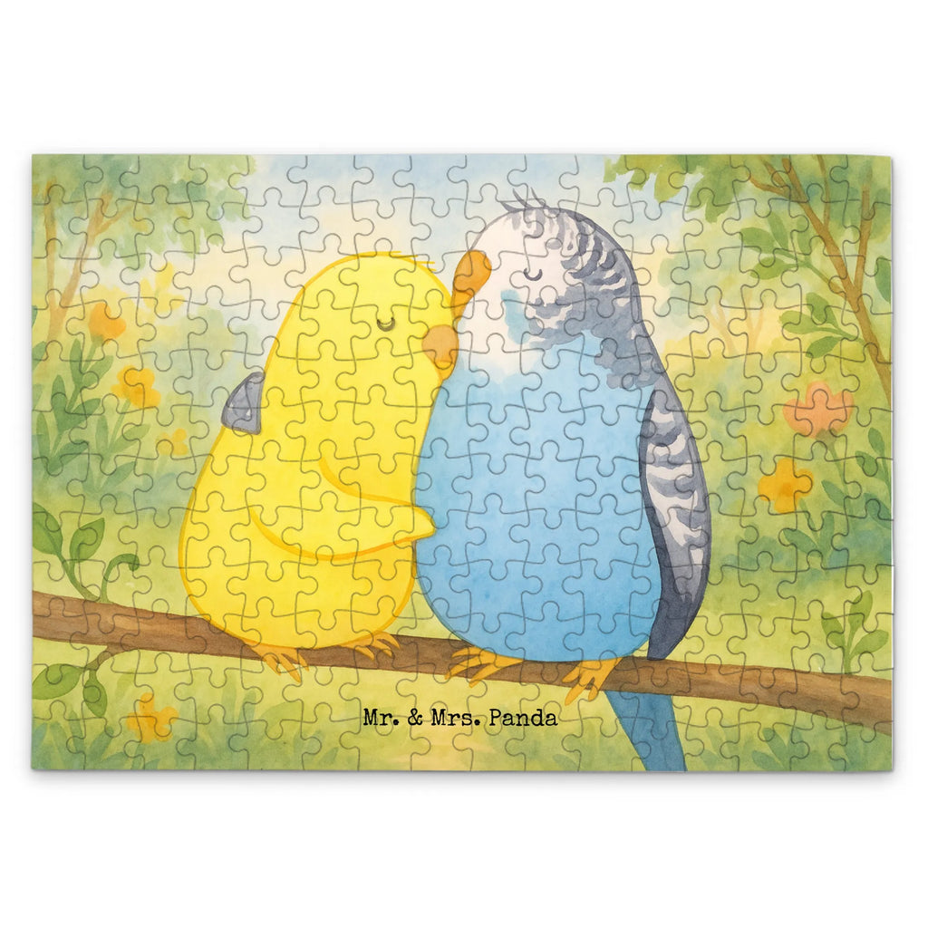 Puzzle Wellensittich Liebe Design Puzzle, Freundin, Partner, Ehemann, Liebe, Ehefrau, Jahrestag, Heiraten, Heiratsantrag, Freund, Hocheitstag, Verlobung, Liebesgeschenk, Wellensittich, Vögel, Kuscheln, Vertrauen, Nähe