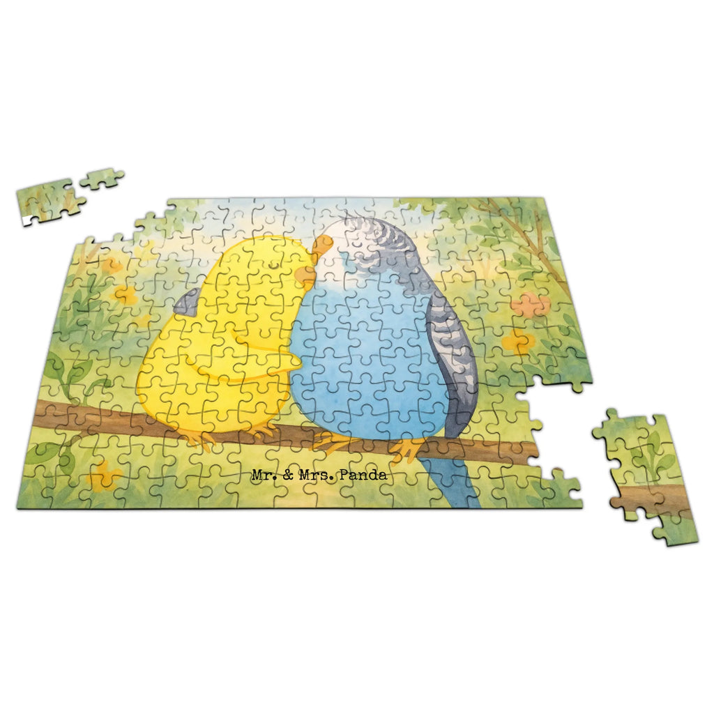 Puzzle Wellensittich Liebe Design Puzzle, Freundin, Partner, Ehemann, Liebe, Ehefrau, Jahrestag, Heiraten, Heiratsantrag, Freund, Hocheitstag, Verlobung, Liebesgeschenk, Wellensittich, Vögel, Kuscheln, Vertrauen, Nähe