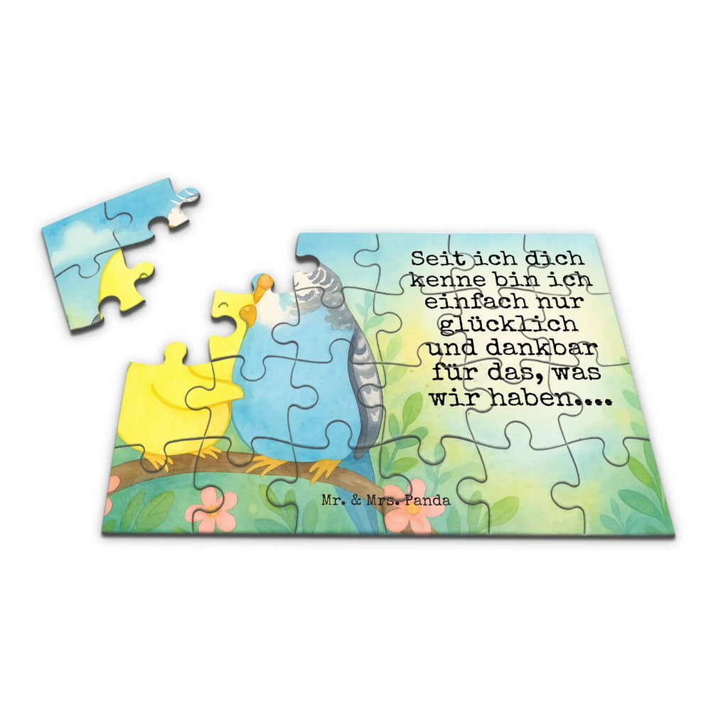 Puzzle Wellensittich Liebe Design Puzzle, Freundin, Partner, Ehemann, Liebe, Ehefrau, Jahrestag, Heiraten, Heiratsantrag, Freund, Hocheitstag, Verlobung, Liebesgeschenk, Wellensittich, Vögel, Kuscheln, Vertrauen, Nähe