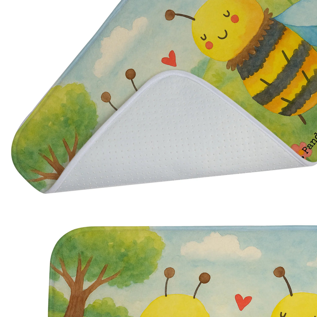 Badematte Biene Verliebt Design Badematte, Badteppich, Duschvorleger, Badezimmerteppich, Badezimmermatte, Badvorleger, Duschmatte, Duschteppich, Badteppiche, Badgarnitur, Badematten, Teppich Badezimmer, Badezimmermatten, Biene, Wespe, Hummel