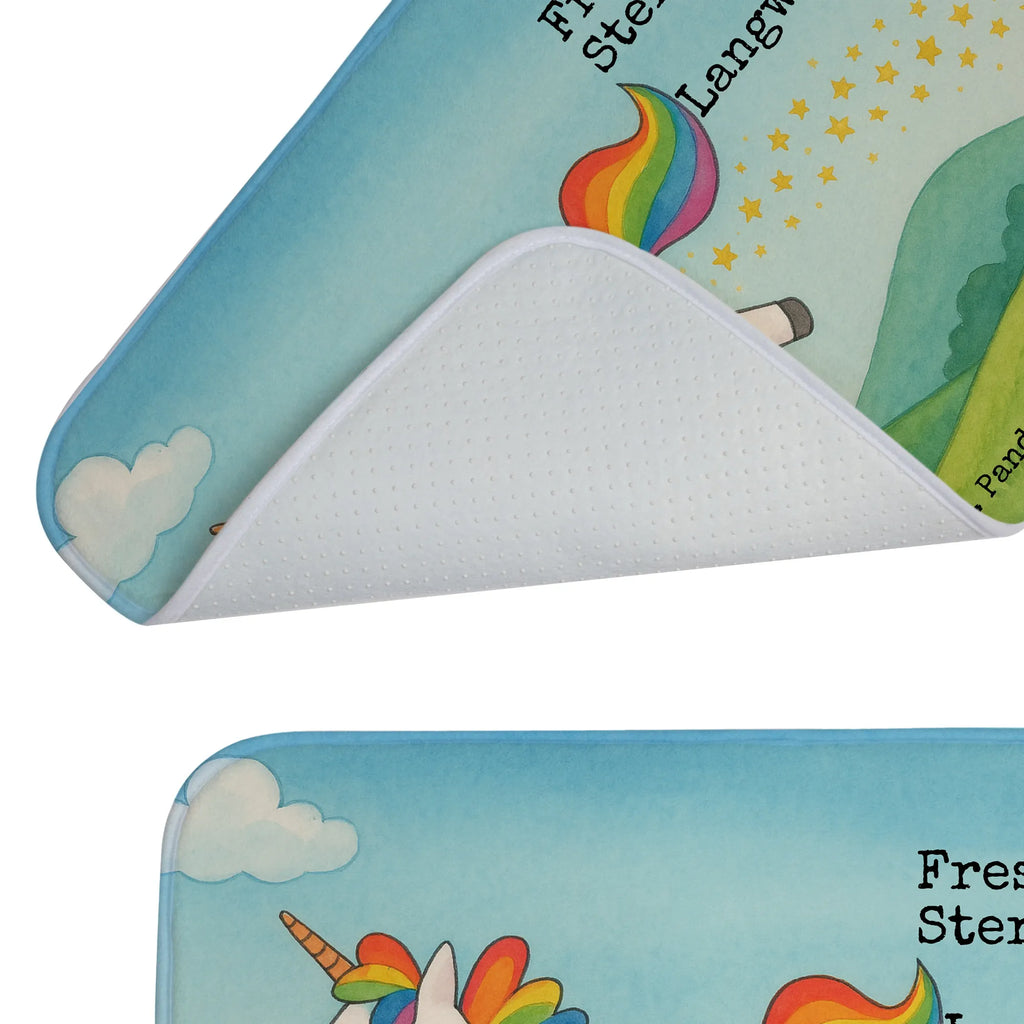 Badematte Einhorn Happy Design Badematte, Badteppich, Duschvorleger, Badezimmerteppich, Badezimmermatte, Badvorleger, Duschmatte, Duschteppich, Badteppiche, Badgarnitur, Badematten, Teppich Badezimmer, Badezimmermatten, Einhorn, Einhörner, Einhorn Deko, Unicorn, glücklich, fröhlich, Spaß, Freude, Lebensfreude, witzig, spannend, Lächeln, Lachen