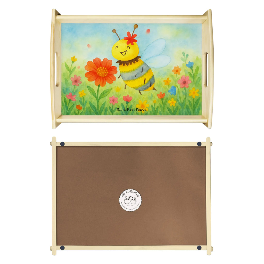 Serviertablett Biene Blume Design Serviertablett, Tablett, Holztablett, Küchentablett, Dekotablett, Frühstückstablett, Biene, Wespe, Hummel