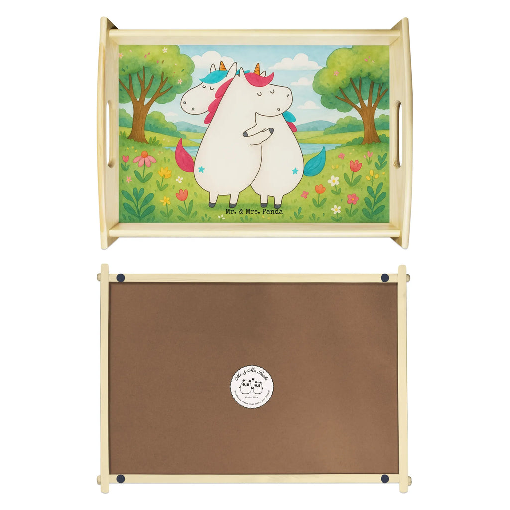 Serving tray Jednorożce Przytulanie Design Serviertablett, Tablett, Holztablett, Küchentablett, Dekotablett, Frühstückstablett, Einhorn, Einhörner, Einhorn Deko, Unicorn, Freundinnen, Freundin, BFF, Schwester, Schwestern, Familie, Geschwister, Sister, Liebe