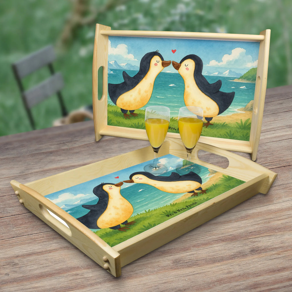 Serviertablett Pinguine Kuss Design Dekotablett, Frühstückstablett, Serviertablett, Holztablett, Tablett, Küchentablett, Liebe, Partner, Freund, Freundin, Ehemann, Ehefrau, Heiraten, Verlobung, Heiratsantrag, Liebesgeschenk, Jahrestag, Hocheitstag, für Ehemann, für Männer, Mitbringsel, Liebesbeweis, Geschenk für Frauen, Hochzeitstag, Valentinstag, Geschenk für Partner, Geschenk für Freundin