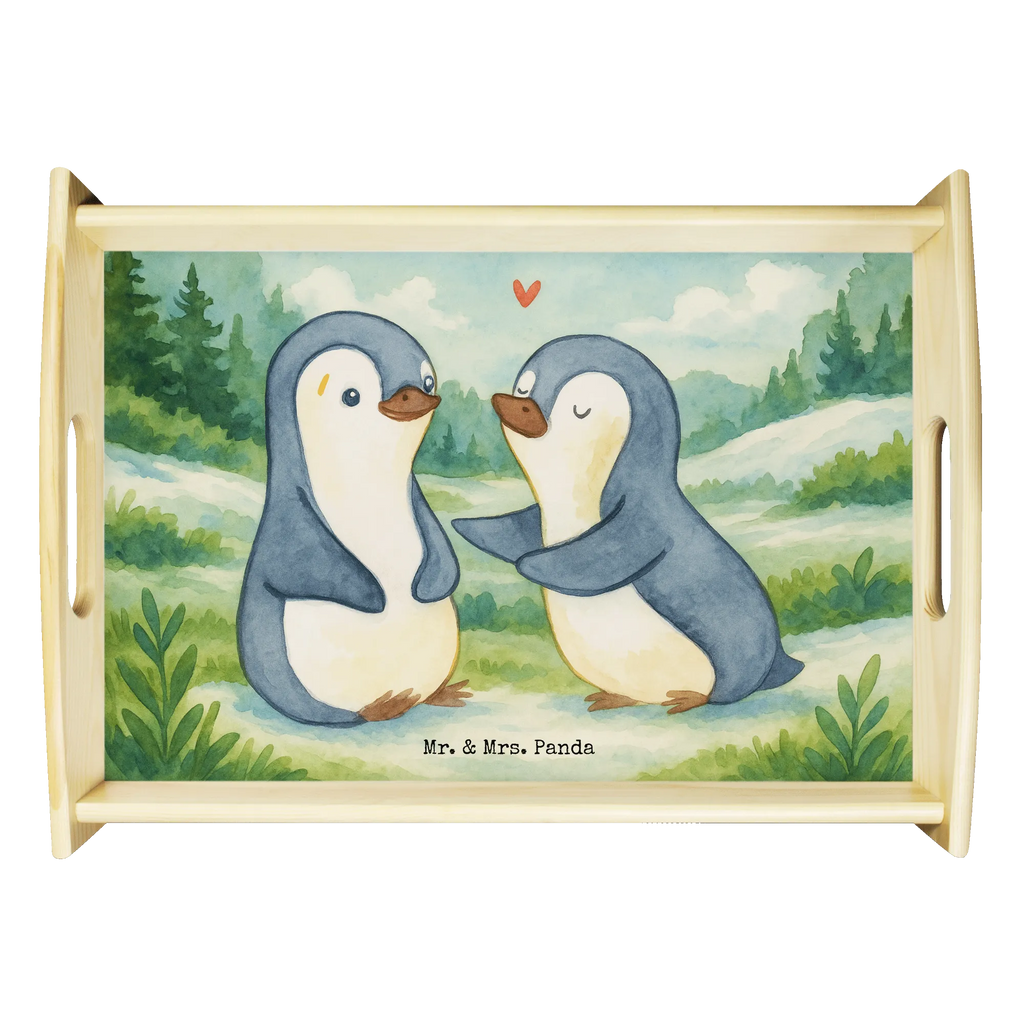 Serviertablett Pinguine trösten Design Holztablett, Küchentablett, Tablett, Frühstückstablett, Dekotablett, Serviertablett, Liebe, Partner, Freund, Freundin, Ehemann, Ehefrau, Heiraten, Verlobung, Heiratsantrag, Liebesgeschenk, Jahrestag, Hocheitstag, Mitbringsel, Hochzeitstag, Geschenk für Freundin, für Ehemann, Geschenk für Partner, Valentinstag, für Männer, Liebesbeweis, Geschenk für Frauen