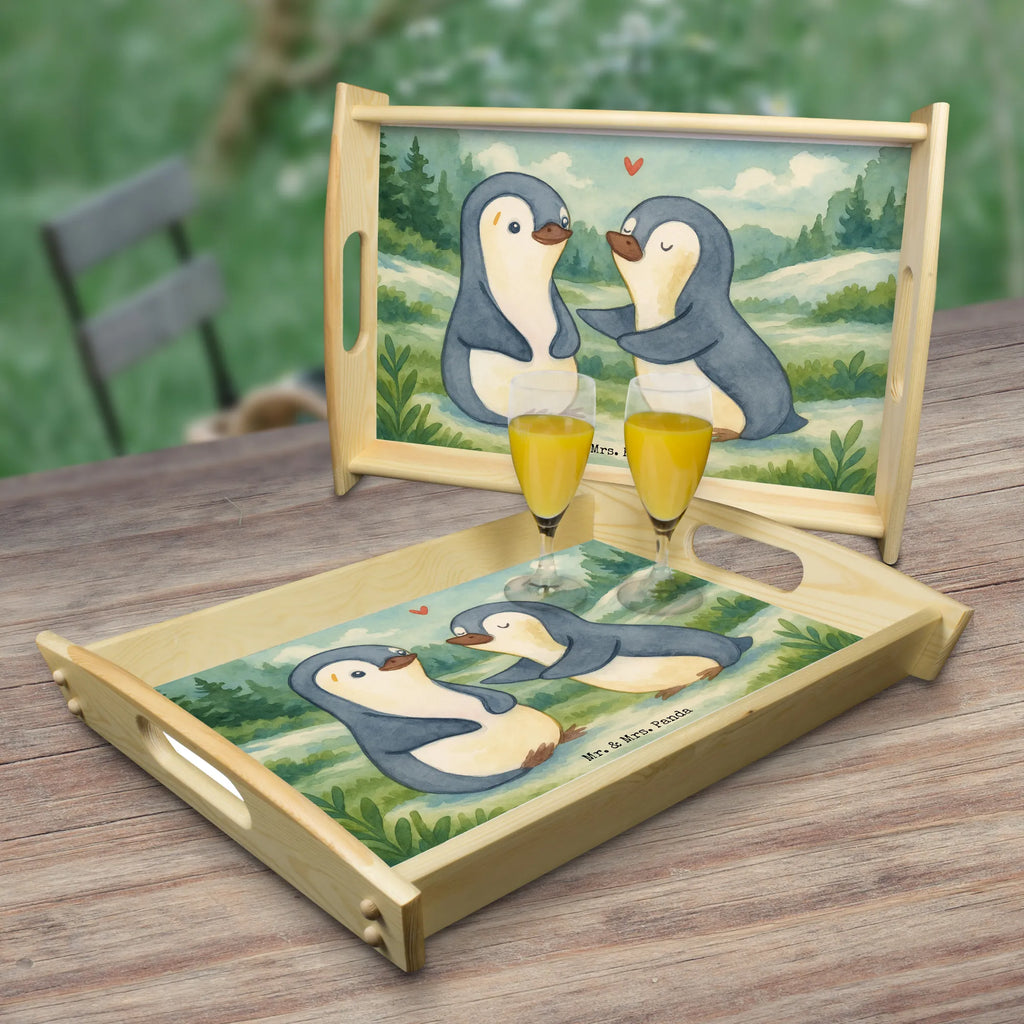 Serviertablett Pinguine trösten Design Holztablett, Küchentablett, Tablett, Frühstückstablett, Dekotablett, Serviertablett, Liebe, Partner, Freund, Freundin, Ehemann, Ehefrau, Heiraten, Verlobung, Heiratsantrag, Liebesgeschenk, Jahrestag, Hocheitstag, Mitbringsel, Hochzeitstag, Geschenk für Freundin, für Ehemann, Geschenk für Partner, Valentinstag, für Männer, Liebesbeweis, Geschenk für Frauen