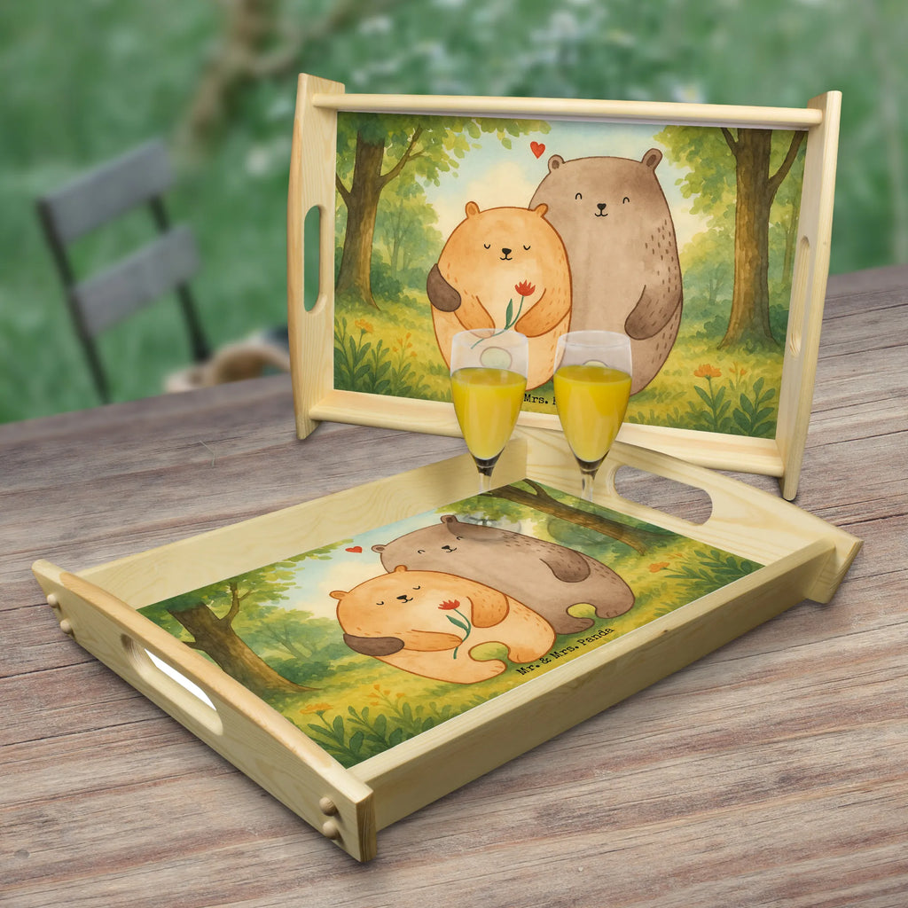 Serving tray Bears in love Design Serviertablett, Küchentablett, Frühstückstablett, Holztablett, Tablett, Dekotablett, Liebe, Partner, Freund, Freundin, Ehemann, Ehefrau, Heiraten, Verlobung, Heiratsantrag, Liebesgeschenk, Jahrestag, Hocheitstag, Bär, Verlobt, Verheiratet, Hochzeitstag, Bären, Liebesbeweis, Verliebt, Geschenk Freundin, Bärchen, Geschenk Freund, Geschenk Hochzeit