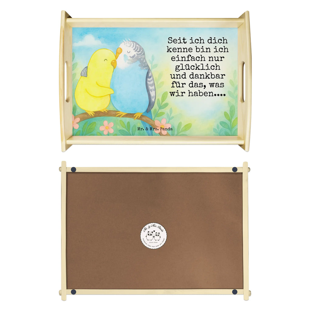 Serviertablett Wellensittich Liebe Design Frühstückstablett, Tablett, Holztablett, Küchentablett, Dekotablett, Serviertablett, Liebe, Partner, Freund, Freundin, Ehemann, Ehefrau, Heiraten, Verlobung, Heiratsantrag, Liebesgeschenk, Jahrestag, Hocheitstag, Vertrauen, Vögel, Wellensittich, Nähe, Kuscheln