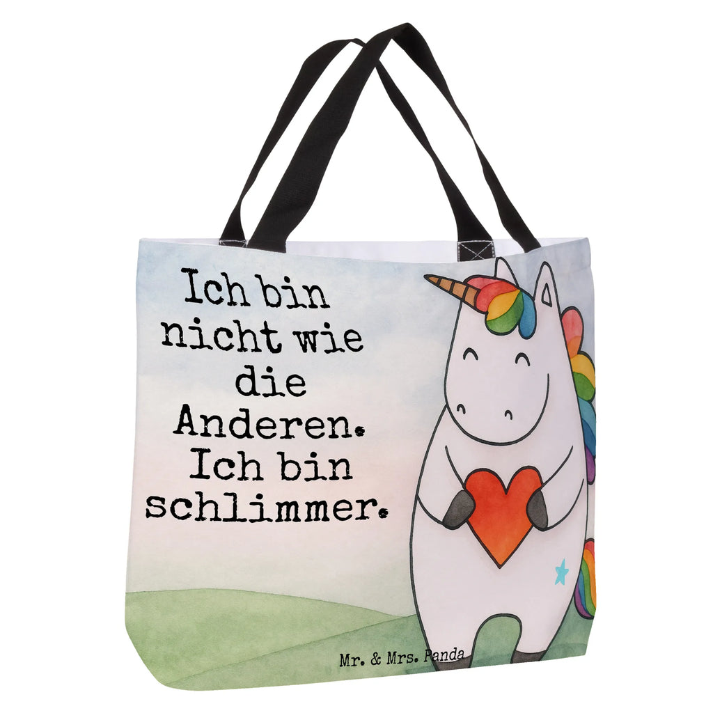 Shopper Einhorn Herz Design Beutel, Einkaufstasche, Tasche, Strandtasche, Einkaufsbeutel, Shopper, Schultasche, Freizeittasche, Tragebeutel, Schulbeutel, Alltagstasche, Einhorn, Einhörner, Einhorn Deko, Unicorn, Herz, schlimm, böse, witzig, lustig, Freundin, anders, bunt