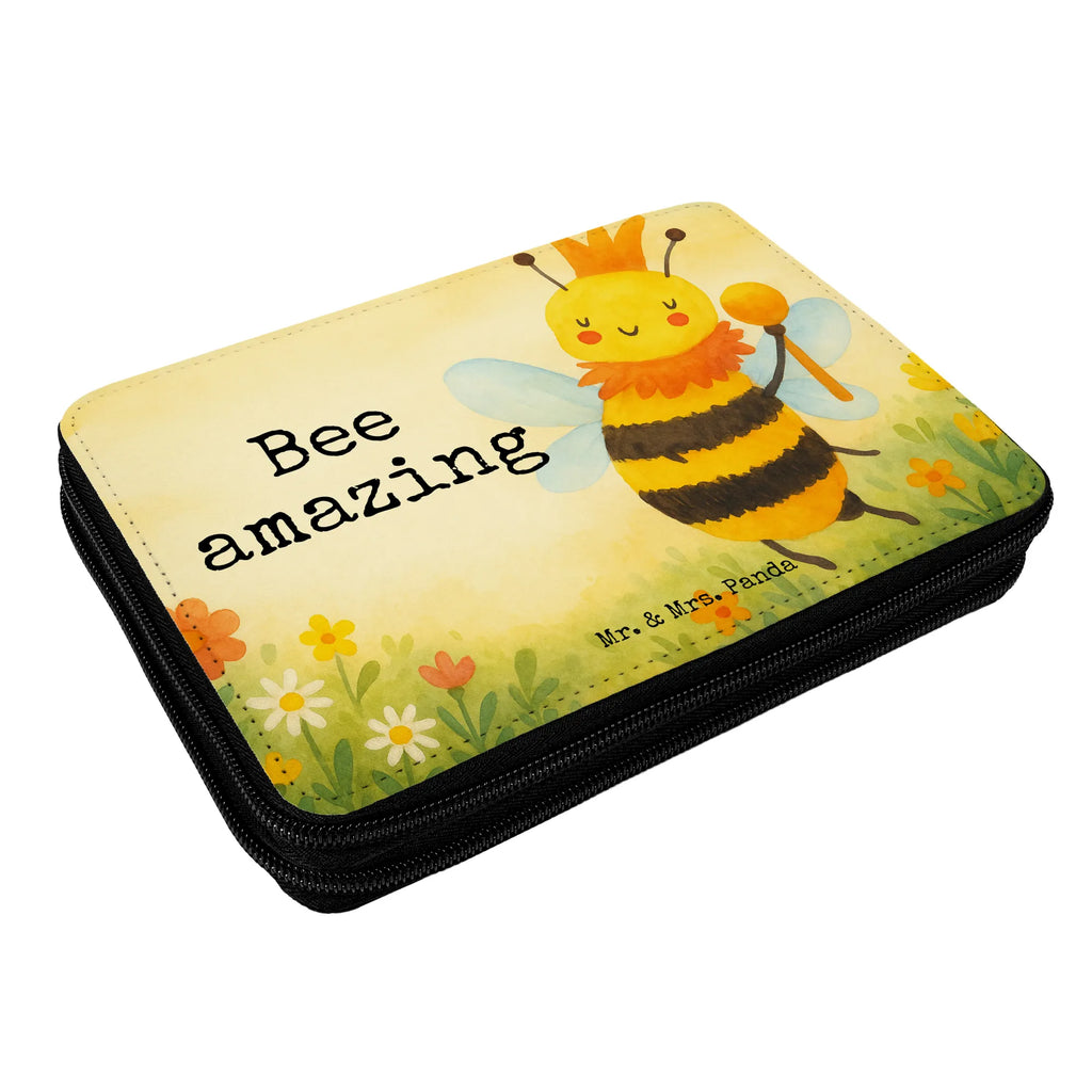 Leather folder bee king Design Schule, Einschulung, Stifte Etui, Stifterolle, Bestückte Federmappe, Federmäppchen, Federmäppchen bedruckt, Stiftetasche, Federmappe Einschulung, Schüler, Schülerin, Motiv, Kind, Kinder Federmappe, Geschenk, Grundschule, Federmappe, Büro Stifte Etui, Biene, Wespe, Hummel