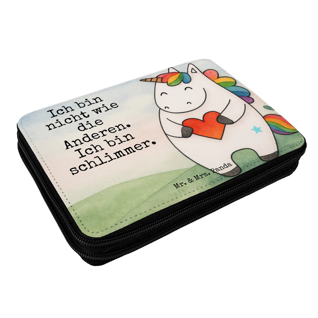 Leather folder unicorn Heart Design Federmappe, Stiftetasche, Stifte Etui, Schule, Einschulung, Geschenk, Kind, Schüler, Schülerin, Stifterolle, Federmäppchen, Motiv, Grundschule, Federmäppchen bedruckt, Büro Stifte Etui, Bestückte Federmappe, Kinder Federmappe, Federmappe Einschulung, Einhorn, Einhörner, Einhorn Deko, Unicorn, Herz, schlimm, böse, witzig, lustig, Freundin, anders, bunt