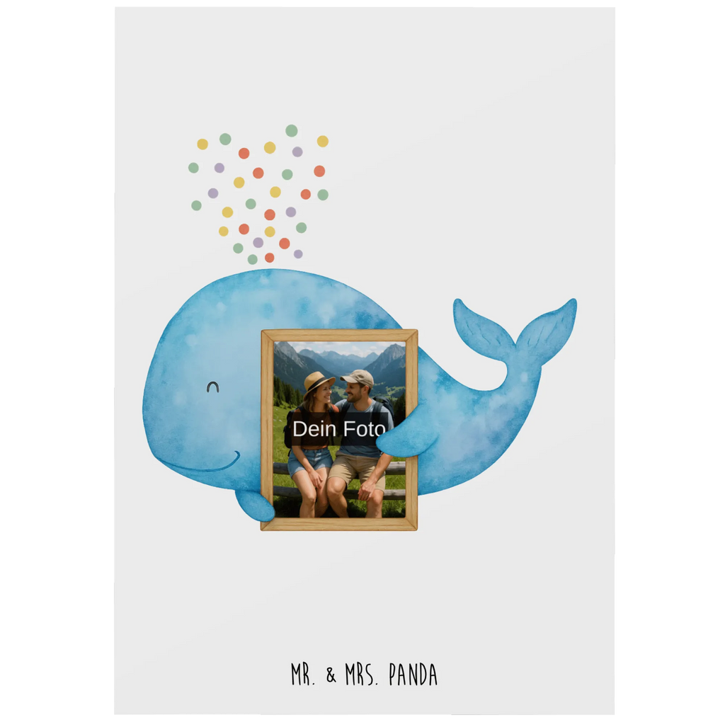 Personalized Photo Postcard whale confetti Design Personalisierte Foto Postkarte, Meerestiere, Meer, Urlaub, Wal, Konfetti, Wale, Motivation, Neuanfang, Trennung, Diät, Abnehmen, Neustart, Lebensabschnitt, Geburtstag