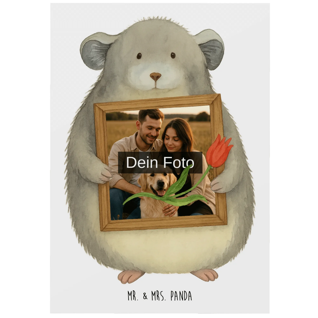 Personalisierte Foto Postkarte Chinchilla Blume Design Personalisierte Foto Postkarte, Tiermotive, Gute Laune, lustige Sprüche, Tiere, Chinchilla, Chinchillas, Liebeskummer, Kummer, Depressionen, traurig sein, Chaos, Glücklichsein, Büro, Büroalltag