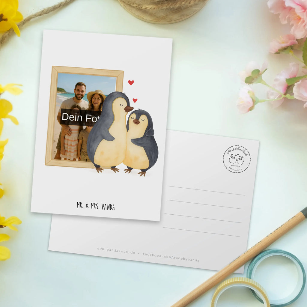 Personalizowana pocztówka ze zdjęciem Pingwin przytulać Design Personalisierte Foto Postkarte, Pinguin, Liebe, Hochzeitstag, Jahrestag, Verlobung, Liebesgeschenk, Hochzeit, Hochzeitsgeschenk, Liebesbeweis, Liebespaar