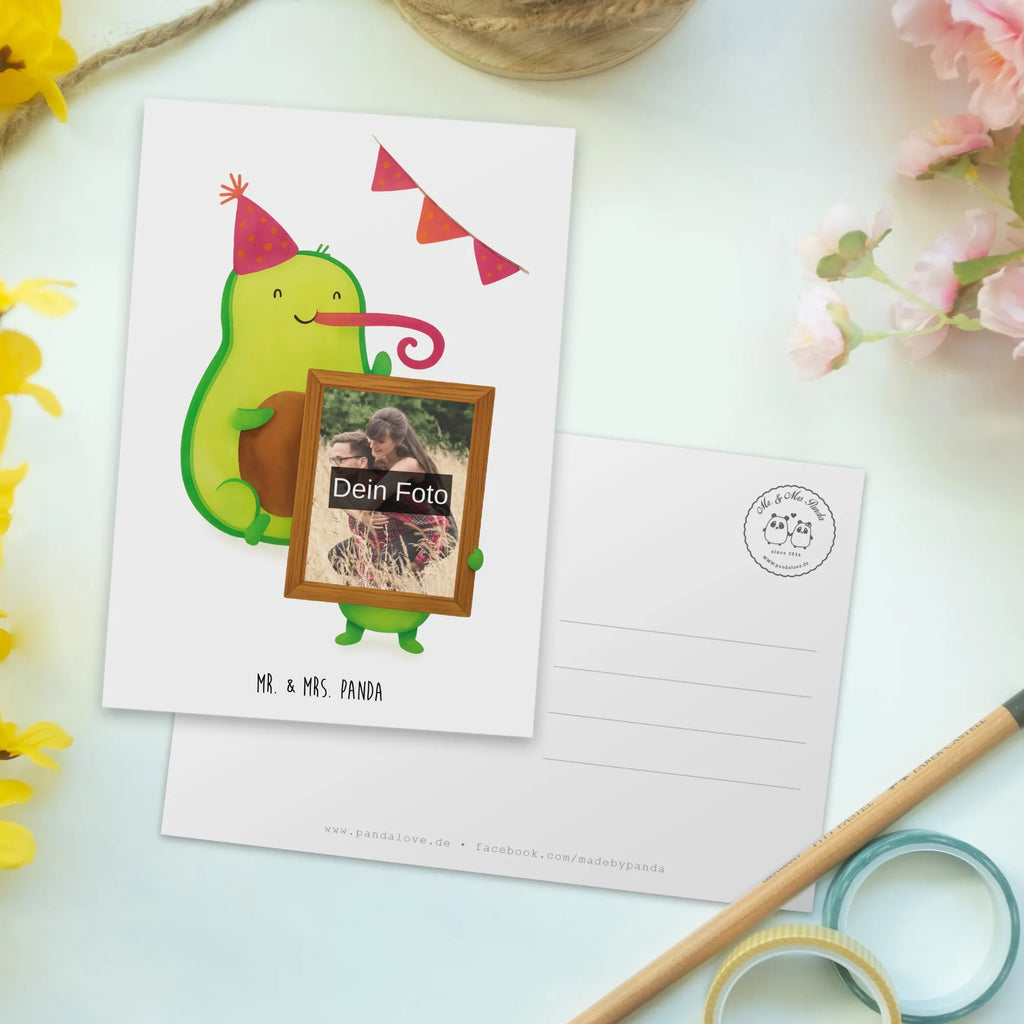 Personalizowana pocztówka ze zdjęciem Awokado Czas na imprezę Design Personalisierte Foto Postkarte, Avocado, Veggie, Vegan, Gesund