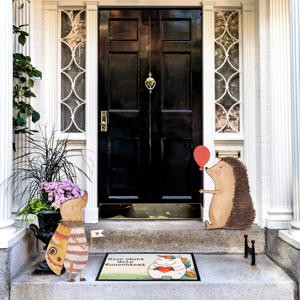 Personalisierte Fußmatte Einhorn Herz Design Namensfussmatte, Fußmatte bedrucken, Türvorleger mit Namen, Wunschnamen, Bedrucken, Personalisiert, Türvorleger personalisiert, Personalisierte Fußmatte, Personalisieruung, Fußmatte mit Namen, Haustürmatte personalisiert, Einhorn, Einhörner, Einhorn Deko, Unicorn, lustig, Freundin, schlimm, anders, witzig, bunt, Herz, böse