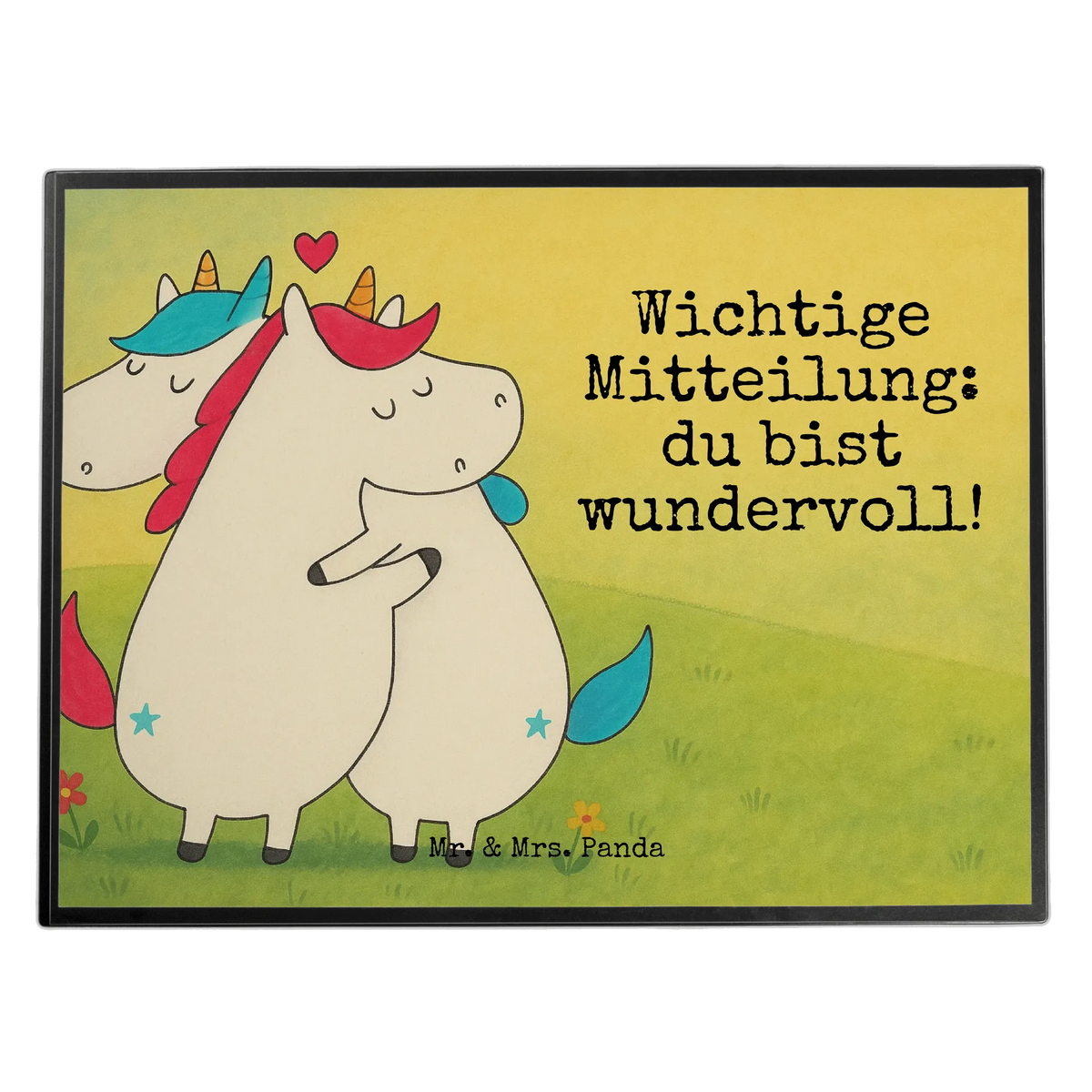 Desk pad unicorn communication Design saying, valentine's day, witty, gift, present, marriage, Thank you