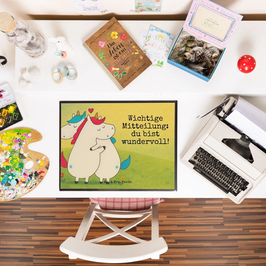 Schreibtischunterlage Einhorn Mitteilung Design Schreibunterlage, Schreibtischauflage, Bürobedarf, Büroartikel, Schreibwaren, Schreibtisch Unterlagen, Schreibtischunterlage Groß, Einhorn, Einhörner, Einhorn Deko, Unicorn, Valentinstag, Valentine, Liebe, Geschenk, Partner, Ehe, lustig, witzig, Spruch