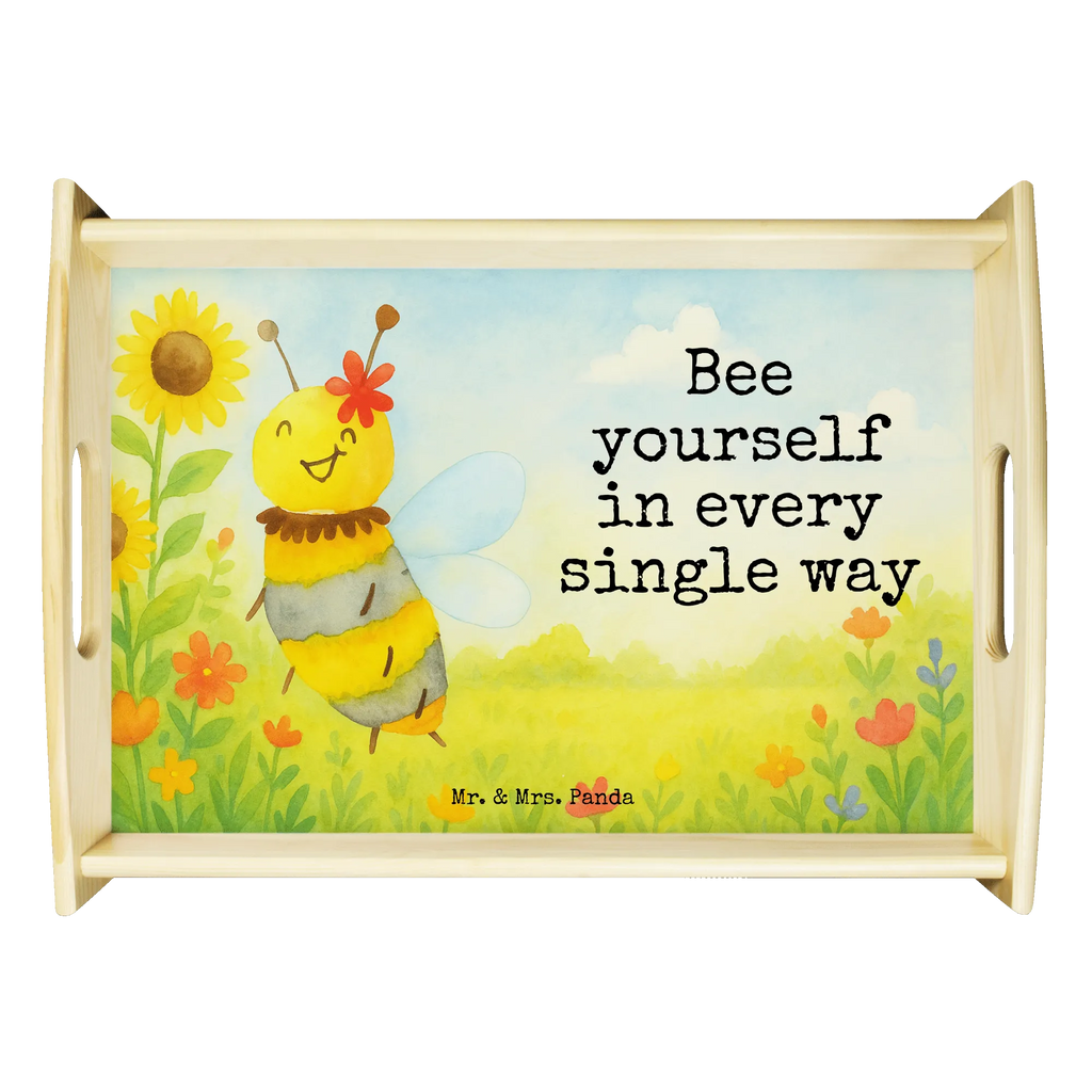 Serviertablett Biene Blume Design Serviertablett, Tablett, Holztablett, Küchentablett, Dekotablett, Frühstückstablett, Biene, Wespe, Hummel