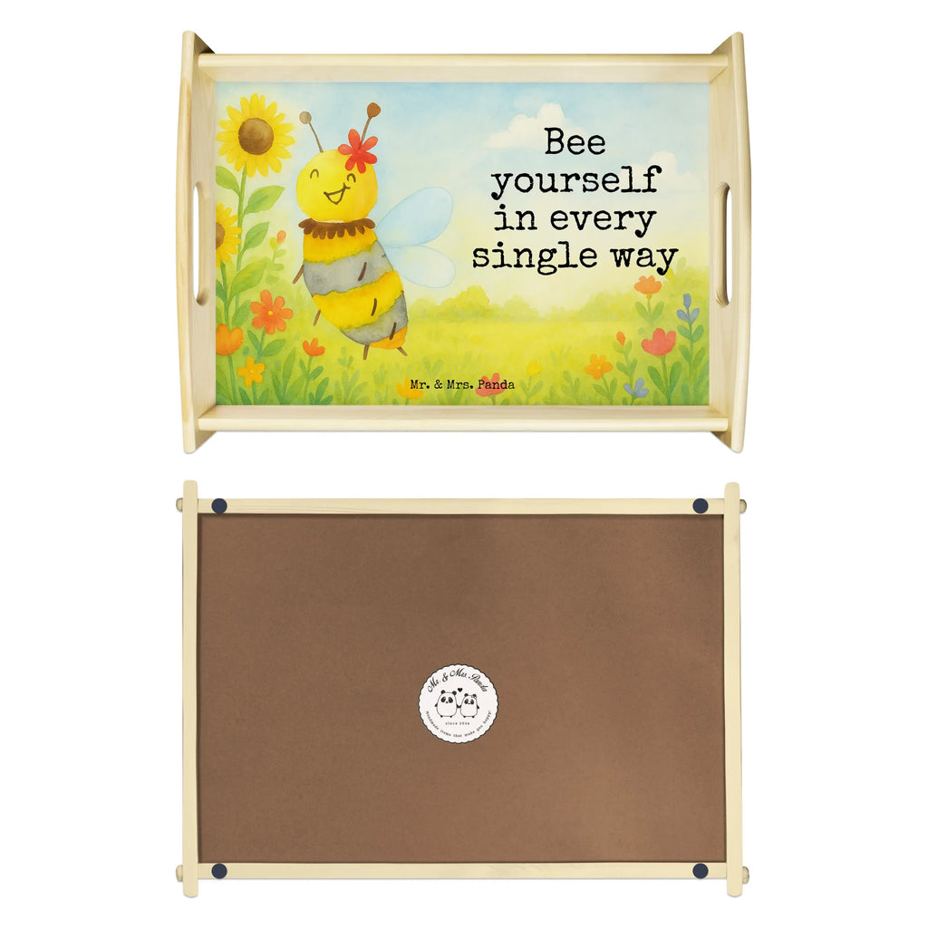 Serviertablett Biene Blume Design Serviertablett, Tablett, Holztablett, Küchentablett, Dekotablett, Frühstückstablett, Biene, Wespe, Hummel