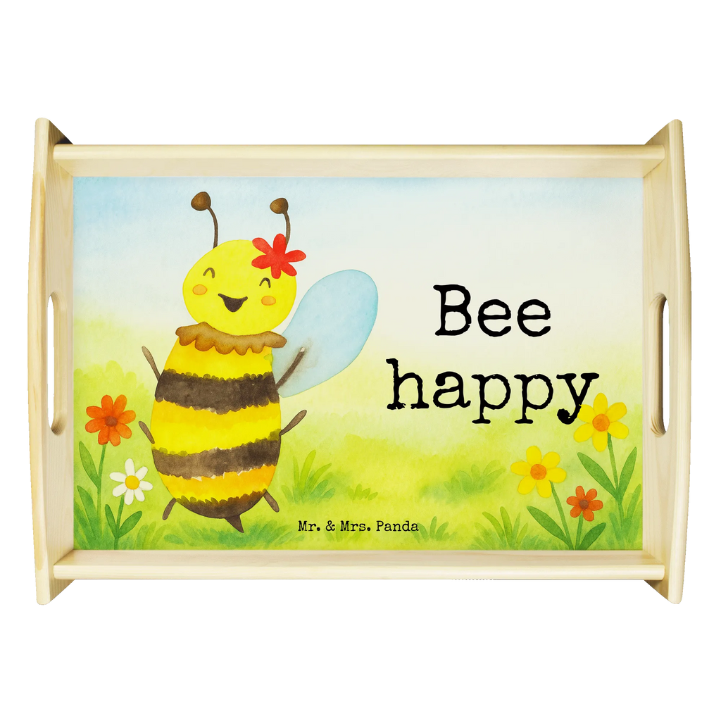 Serviertablett Biene Happy Design Serviertablett, Tablett, Holztablett, Küchentablett, Dekotablett, Frühstückstablett, Biene, Wespe, Hummel