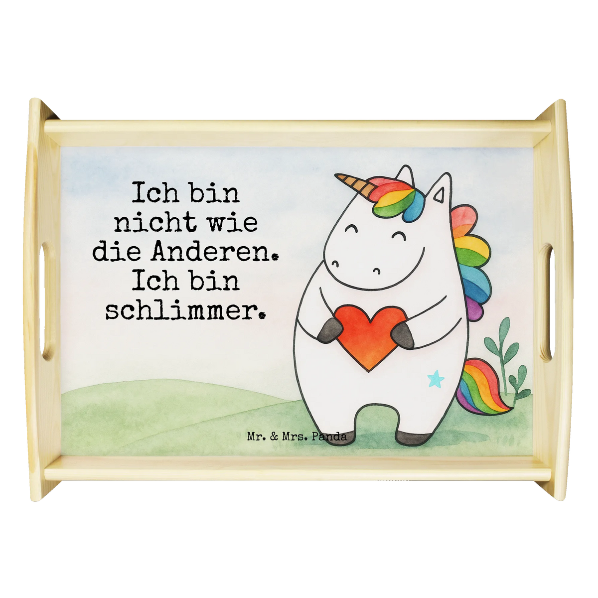 Serving tray unicorn Heart Design different, heart, girlfriend present, evil, girlfriend gift, bad girl
