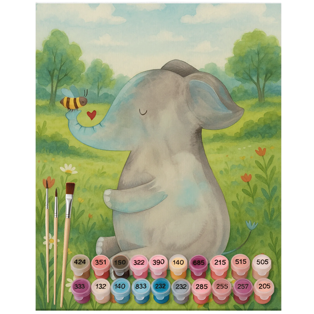 Malowanie według numerów słoń pszczoła Design Malen, Künstler, Kreativität, Malen nach Zahlen, Bastelidee, DIY, Ausmalbild, Baseln, Kunstwerk, Tiermotive, Gute Laune, lustige Sprüche, Tiere, Jahrestag, Liebesbeweis, Liebe, Elefant, Liebesspruch, Liebesgeschenk, Heiratsantrag, Hochzeitsgeschenk, Biene