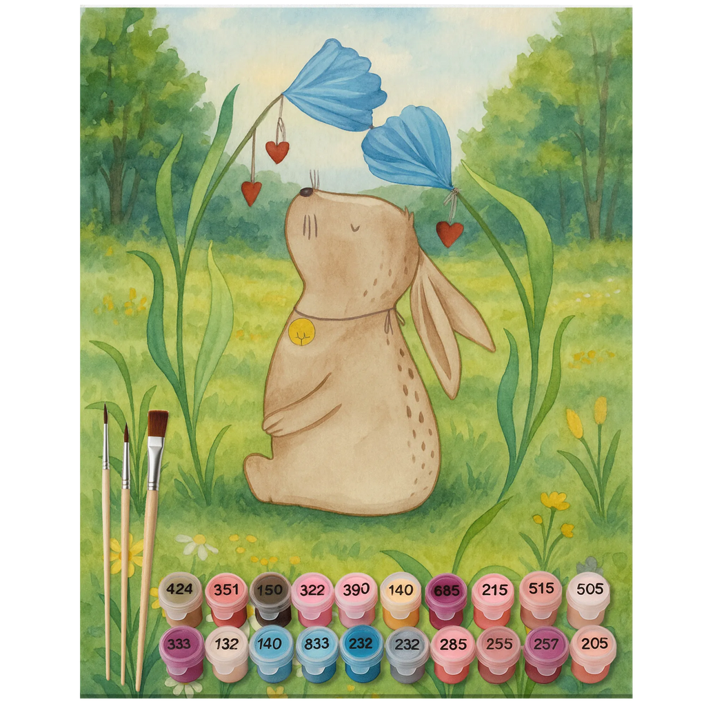 Malen nach Zahlen Hase Blume Design Kreativität, DIY, Baseln, Malen nach Zahlen, Malen, Ausmalbild, Bastelidee, Kunstwerk, Künstler, Ostern, Osterhase, Ostergeschenke, Osternest, Osterdeko, Geschenke zu Ostern, Ostern Geschenk, Ostergeschenke Kinder, Ostern Kinder, erstes Kind, Taufe, Hase, Träume, Kindergeburtstag, Hoffnung, Kaninchen, Schwangerschaft, Geburtstag, Geburt, Kind, Taufgeschenk