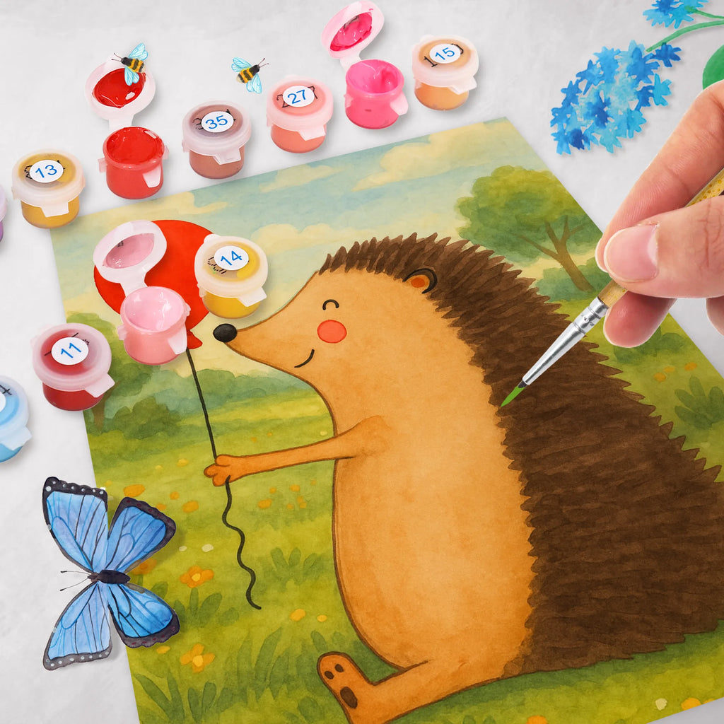 Malowanie według numerów jeż balon Design DIY, Künstler, Baseln, Ausmalbild, Kreativität, Kunstwerk, Malen nach Zahlen, Bastelidee, Malen, Tiermotive, Gute Laune, lustige Sprüche, Tiere, Herzlichen Glückwunsch, Geburtstagskind, Ballon, Geburtstag, Igel, Happy Birthday, Glückwunsch