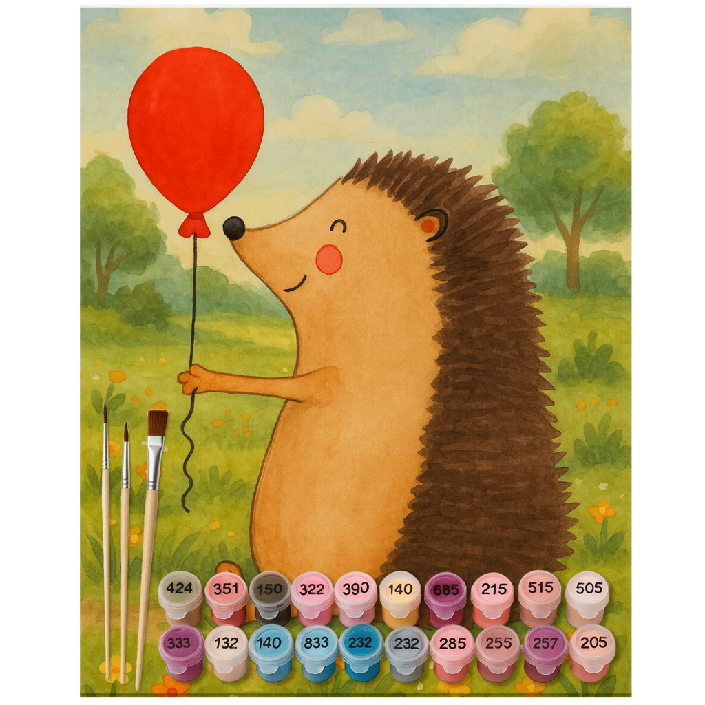 Malowanie według numerów jeż balon Design DIY, Künstler, Baseln, Ausmalbild, Kreativität, Kunstwerk, Malen nach Zahlen, Bastelidee, Malen, Tiermotive, Gute Laune, lustige Sprüche, Tiere, Herzlichen Glückwunsch, Geburtstagskind, Ballon, Geburtstag, Igel, Happy Birthday, Glückwunsch