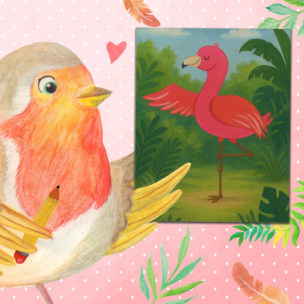 Malen nach Zahlen Flamingo Yoga Design Kunstwerk, Malen nach Zahlen, Ausmalbild, Flamingo, Yoga, Tiefenentspannung, Ärger, Vogel, Namaste, Yoga-Übung, Entspannung, Achtsamkeit, Aufregen