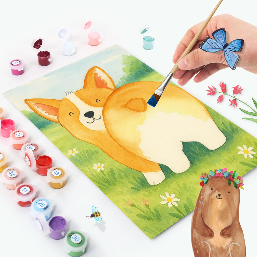 Malen nach Zahlen Corgi Po Design Künstler, Malen, Baseln, Bastelidee, Kunstwerk, Kreativität, Ausmalbild, DIY, Malen nach Zahlen, Hund, Hundemotiv, Haustier, Hunderasse, Tierliebhaber, Hundebesitzer, Sprüche, Hundeliebe, Spruch, Selbstliebe, Motivation, Corgie