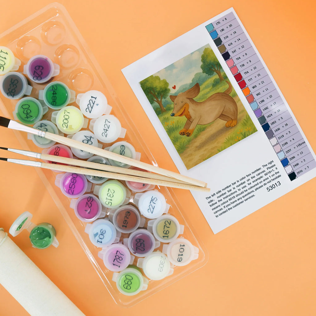 Paint by Numbers Dog dachshund Design Baseln, Künstler, DIY, Kreativität, Malen nach Zahlen, Bastelidee, Malen, Ausmalbild, Kunstwerk, Hund, Hundemotiv, Haustier, Hunderasse, Tierliebhaber, Hundebesitzer, Sprüche, Hunde, happy dog, Dackel, Dachshund