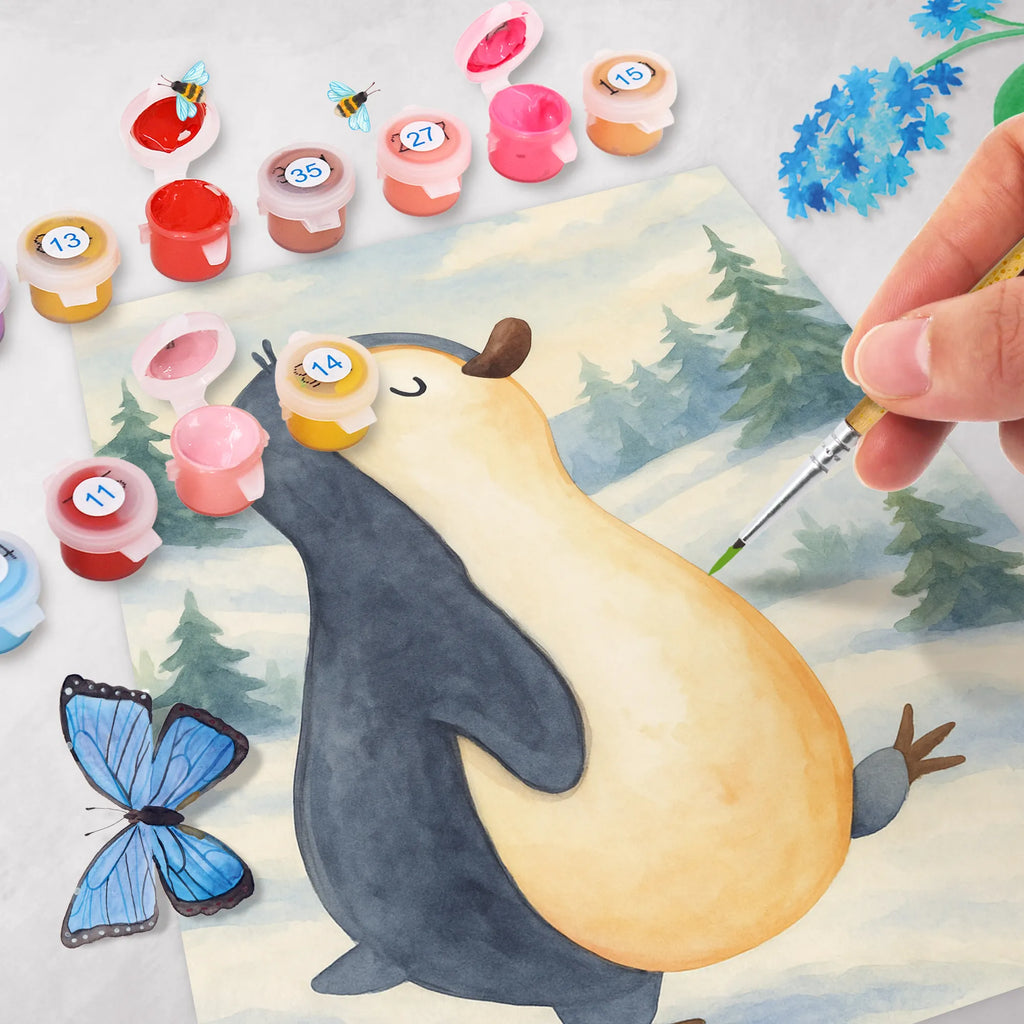 Malen nach Zahlen Pinguin marschieren Design Kreativität, DIY, Malen, Bastelidee, Künstler, Ausmalbild, Kunstwerk, Malen nach Zahlen, Baseln, Pinguin, Langschläfer, Familie, Frühaufsteher, Bruder, Pinguine, Schwester