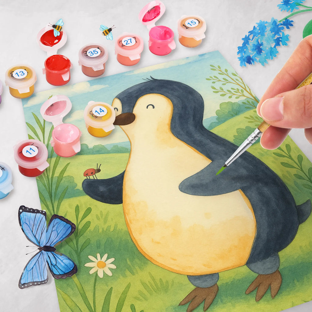 Malen nach Zahlen Pinguin Marienkäfer Design DIY, Baseln, Künstler, Malen, Kreativität, Ausmalbild, Malen nach Zahlen, Kunstwerk, Bastelidee, Pinguin, Wunder, Liebe, Freude, Marienkäfer, Glück, Pinguine, Lebensfreude