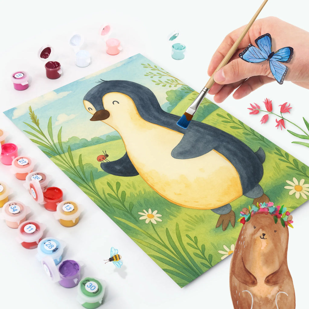 Malen nach Zahlen Pinguin Marienkäfer Design DIY, Baseln, Künstler, Malen, Kreativität, Ausmalbild, Malen nach Zahlen, Kunstwerk, Bastelidee, Pinguin, Wunder, Liebe, Freude, Marienkäfer, Glück, Pinguine, Lebensfreude