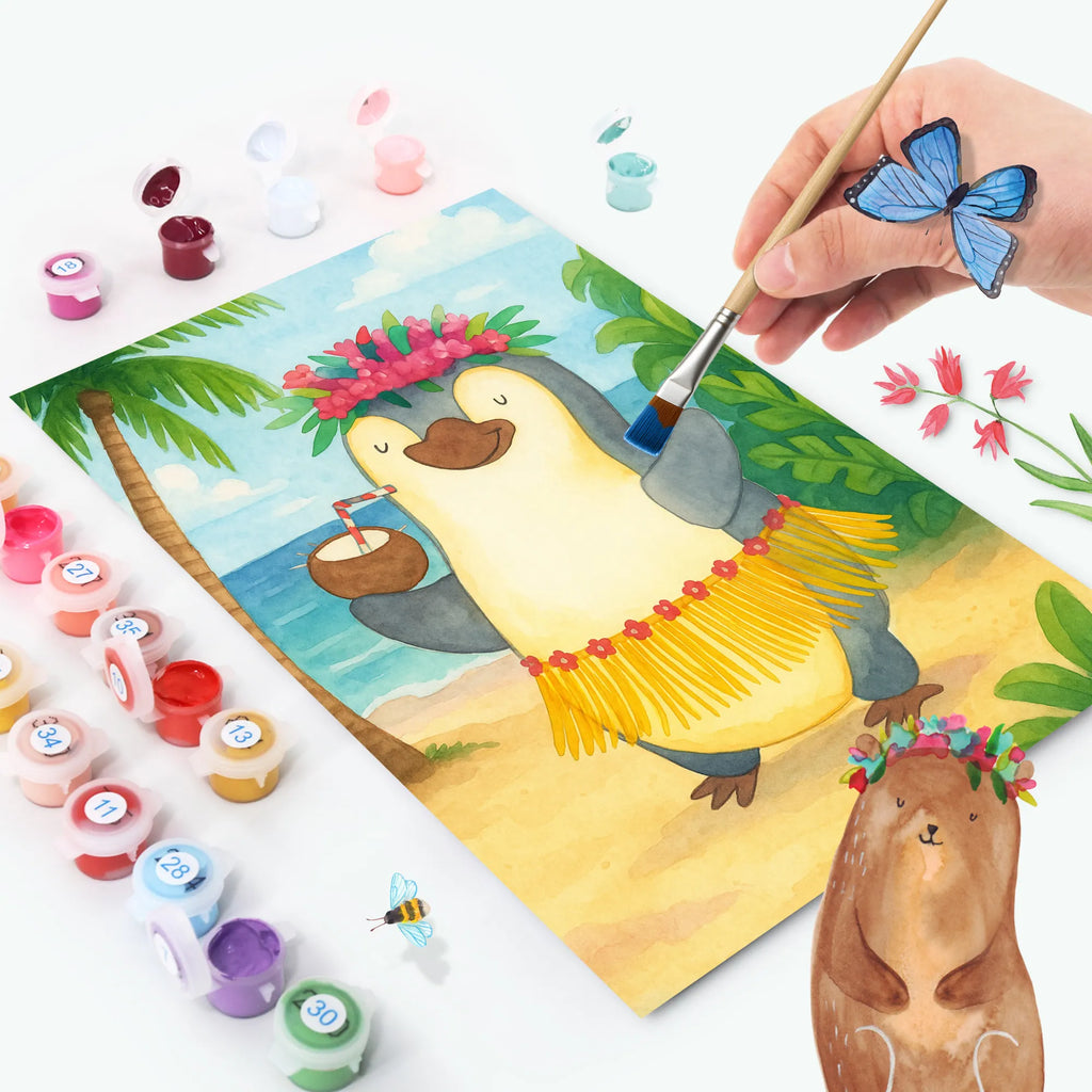 Malen nach Zahlen Pinguin Kokosnuss Design Künstler, Baseln, Malen, Malen nach Zahlen, Kunstwerk, DIY, Ausmalbild, Kreativität, Bastelidee, Pinguin, Pinguine, Aloha, Urlaub, Kokosnuss, Hawaii