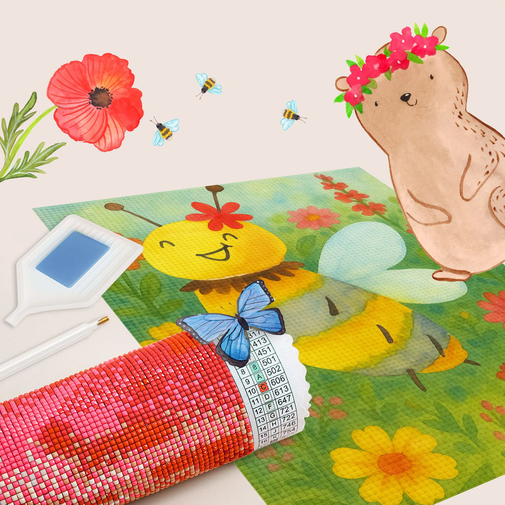 Diamond Painting Biene Blume Design DIY, Kristallbild, Kreativität, Diamond Painting, Biene, Wespe, Hummel