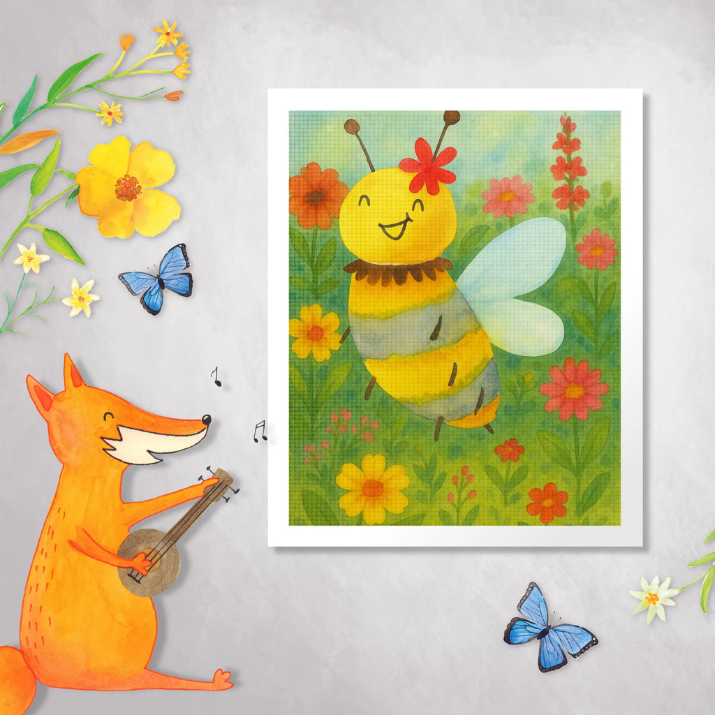 Diamond Painting Biene Blume Design DIY, Kristallbild, Kreativität, Diamond Painting, Biene, Wespe, Hummel