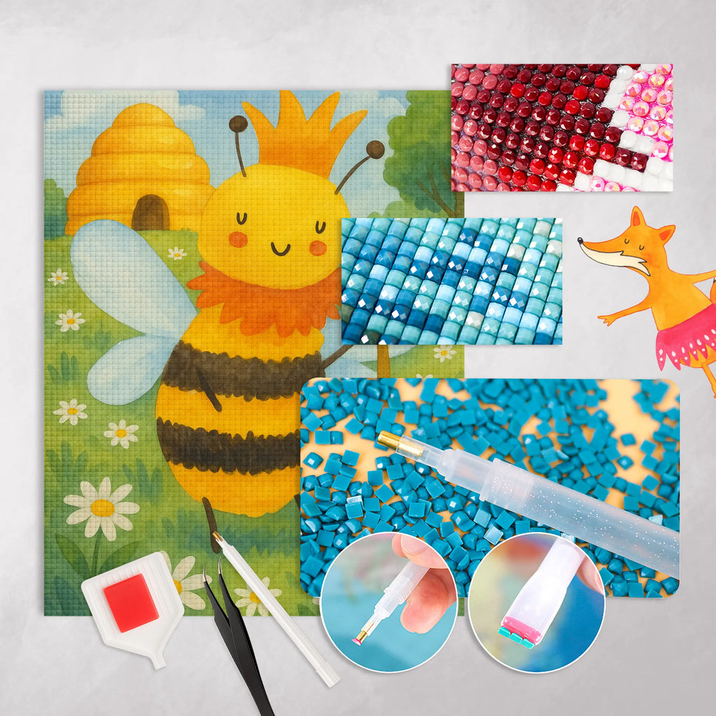 Obraz diamentowy pszczoła król Design Biedronka, Os, Trzmiel