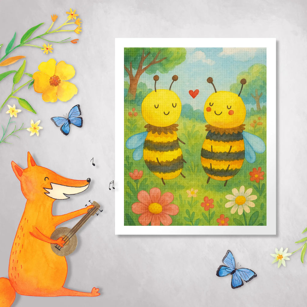 Diamond Painting bee In love Design Bee, wasp, bumblebee