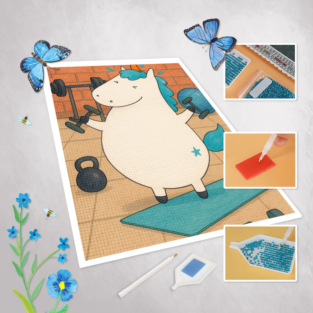 Diamond Painting unicorn fitness Design Kristallbild, Diamond Painting, Kreativität, DIY, Einhorn, Einhörner, Einhorn Deko, Unicorn, Geräte, Fitness, Pumpen, Gym, Fitnessstudio, Diät, Abnehmen, Sixpack, Sport