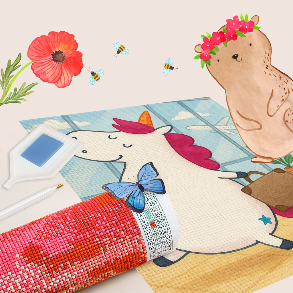 Diamond Painting Einhorn Koffer Design Kristallbild, Diamond Painting, DIY, Kreativität, Einhorn, Einhörner, Einhorn Deko, Unicorn, Verreisen, Erwachsen, unicorn, Koffer, lustig, Reise, Kind, albern, Gepäck, Abenteuer, witzig, Spaß